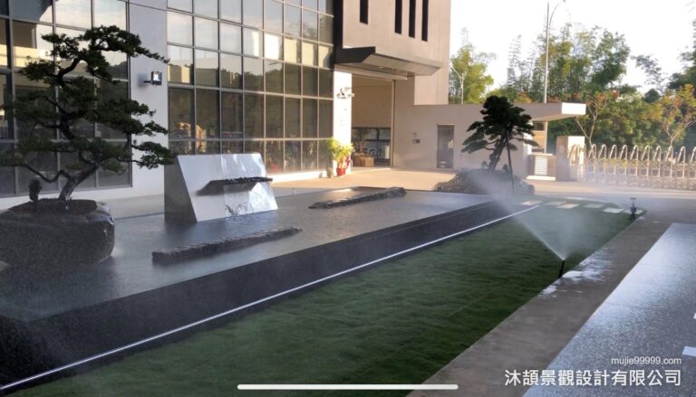 自動噴灌系統施工實例－中庭草坪噴頭